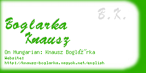 boglarka knausz business card